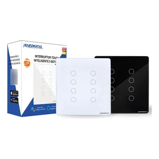 Interruptor Inteligente Wifi 8 BotÔes 4x4 Touch Alexa Google Interruptor Inteligente Wifi 8 BotÔes 4x4 Touch Alexa Google