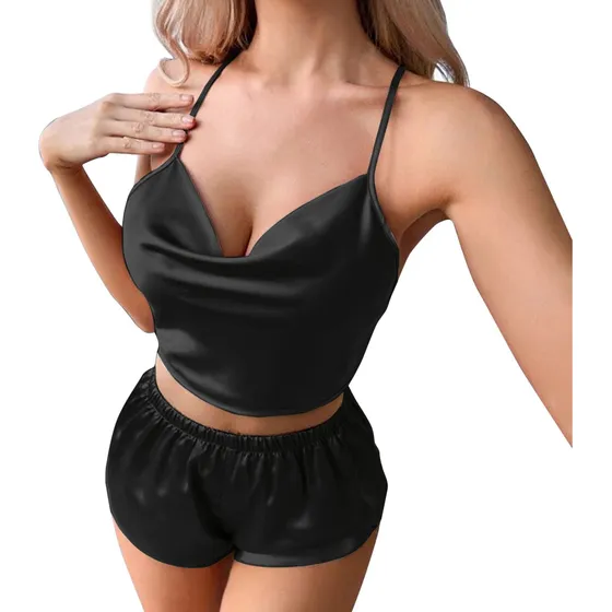 Regalo Niña Saten Seda Conjunto Pijama Volante Pantalon Ropa