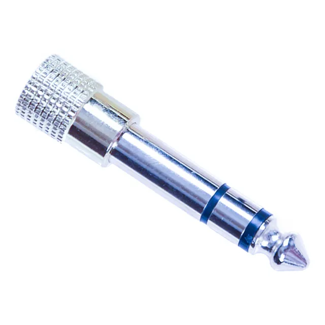 Adaptador Hembra 3.5 Stereo A Plug Macho 6.5 Metalico