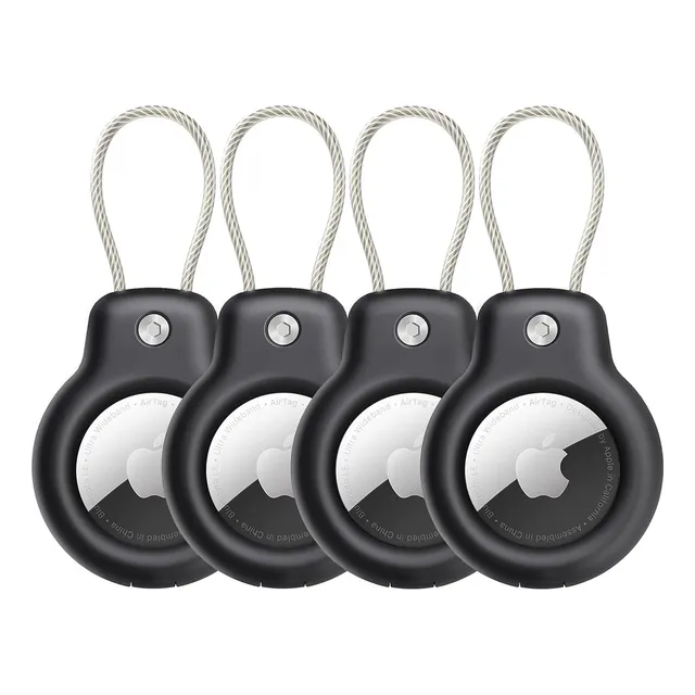 4pcs Funda Protectora Con Llavero Y Cable Para Airtag Case