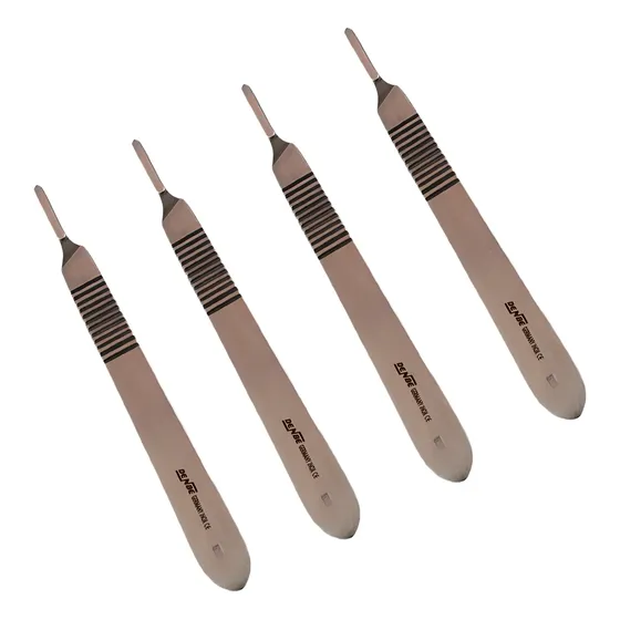 Mango Para Bisturi 3 O 4 Germany Inox Juego De 4 Piezas