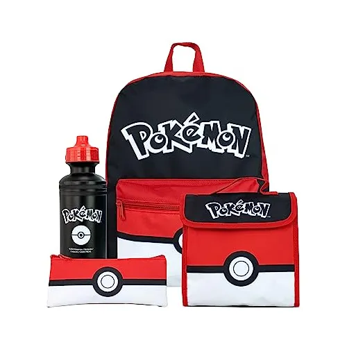 Bolsa De Escuela De Pokémon 4 Piezas Set Ante Niños Jf4qg