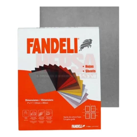Pack 50 Lija Agua Fandeli Grano 400 9 X11 Resistente