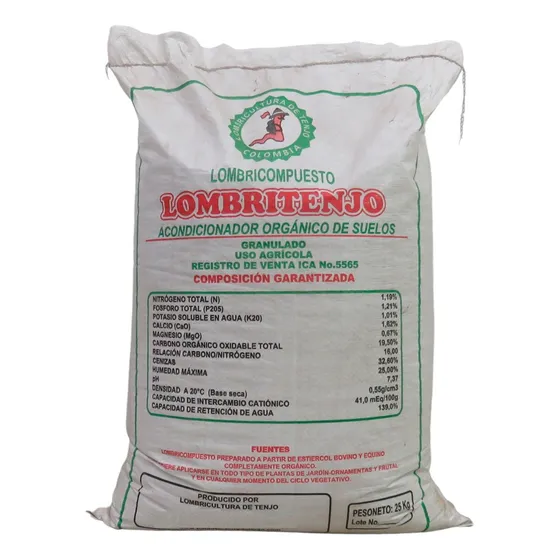 Abono De Lombriz.humus.fertilizante Organico.acondicionador 