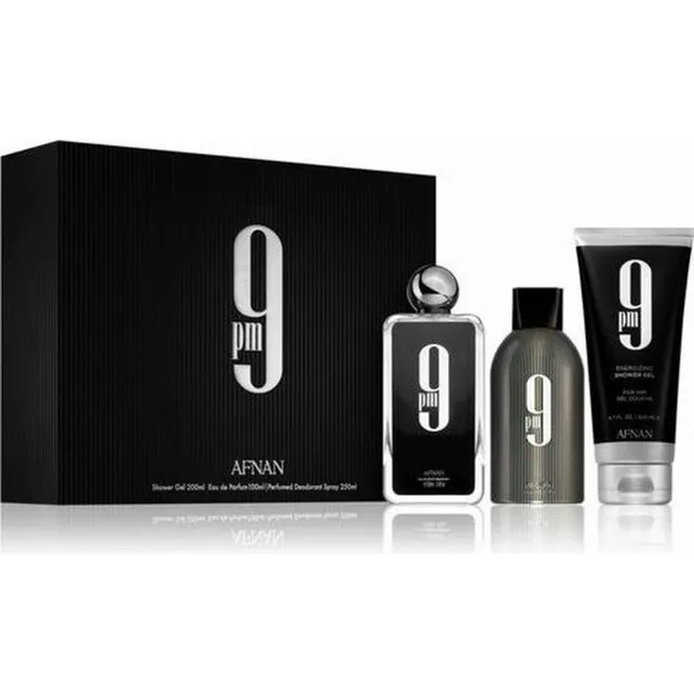 Afnan 9 Pm Perfume Hombre Set De Regalo 3 Piezas