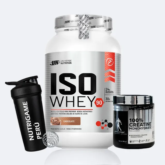 Pack Iso Whey 90 1.1kg + Creatina Kevin Levrone 300gr