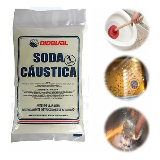 Soda Caustica 1kg Dideval Destapa Desagues Cañerias