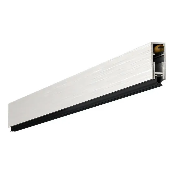 Veda Porta Automático Ajustável De Alumínio 92 Cm De Embutir Cor Alumínio/Cinza
