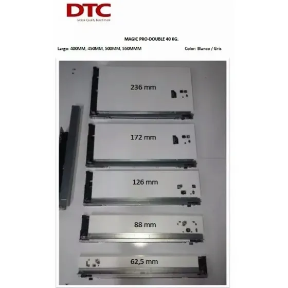 Gaveta Tipo Blum 50cm Con Freno Modelo Magic-pro Marca Dtc
