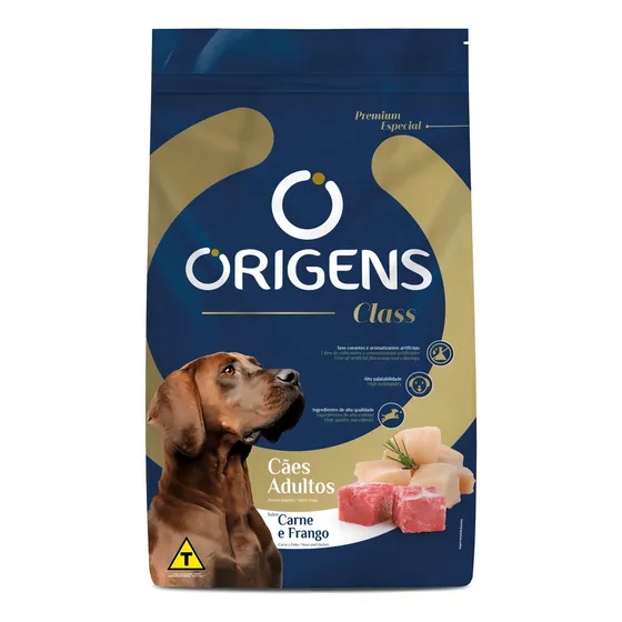 Origens Class Cães Adultos Sabor Carne E Frango 15kg