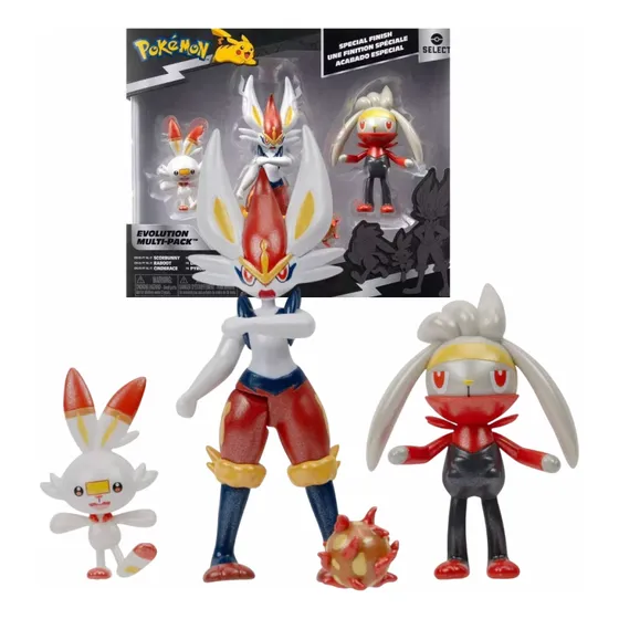 Figura Pokemon Select Multipack Evolution - Scorbunny