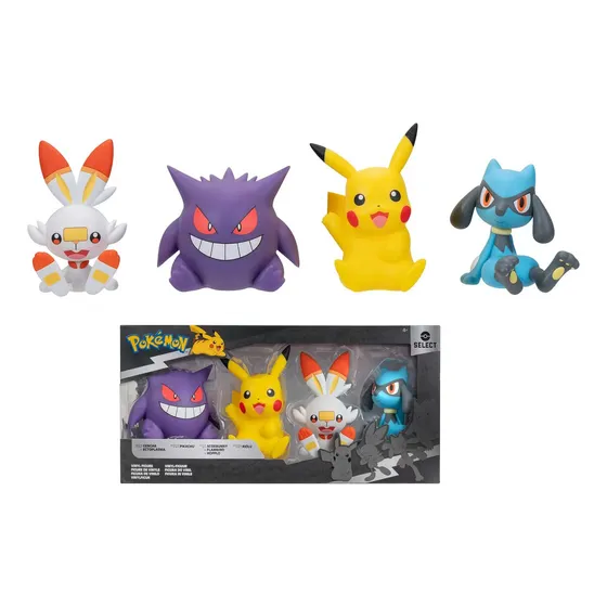 Pokemon Select Gengar Scorbunny Riolu Pikachu 4 Pack