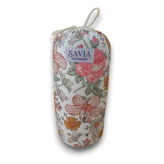 Mini Bolster Cervical 25cm -modelo Floresrosas Relle Sarrace