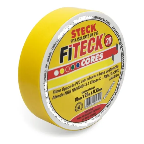 Pack 3 Cinta Aislante Pvc 18mm X 10 Metros Amarillo