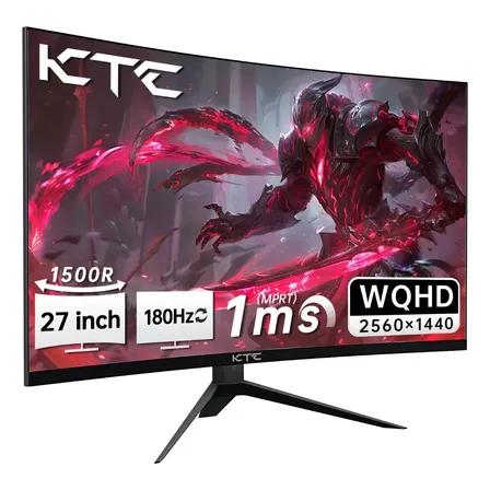 Monitor Gamer Ktc 27'' 2k Qhd 180hz Va 1500r Curvo Sin Marco