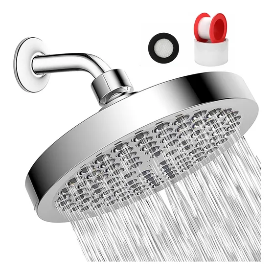 Cabezal De Ducha Regadera Para Baño Redonda Cromado Modernas