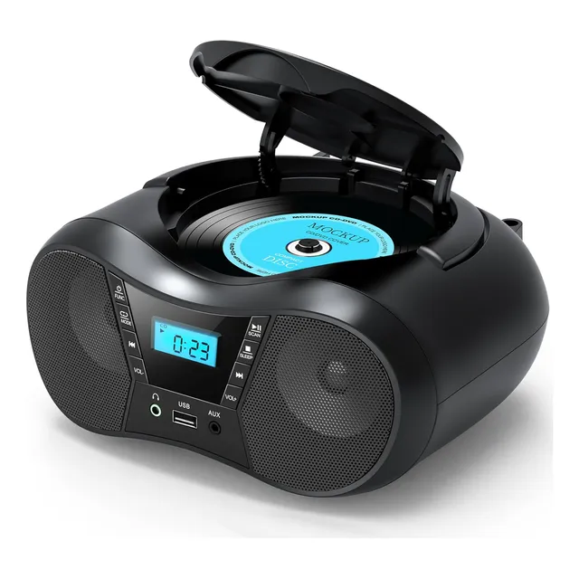 Reproductor De Cd Portátil Con Bluetooth Y Radio Fm