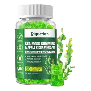Gomitas Sea Moss Riyuetian, 60 Unidades, Con Sabor A Manzana Gomitas Sea Moss Riyuetian, 60 Unidades, Con Sabor A Manzana