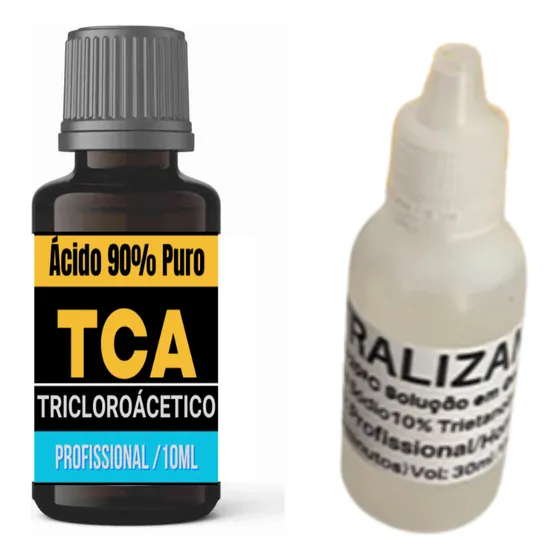 Ácido Tricloroacético Tca Ata 90% 10ml + Neutralizante 30ml