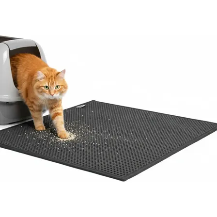 Tapete Coletor Areia Grande 100x75cm Para Gatos Limpa Patas