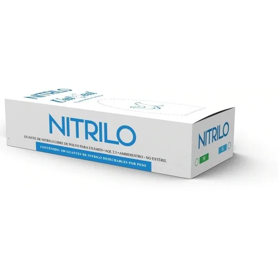Guante De Nitrilo Uniseal Mediano 100pz