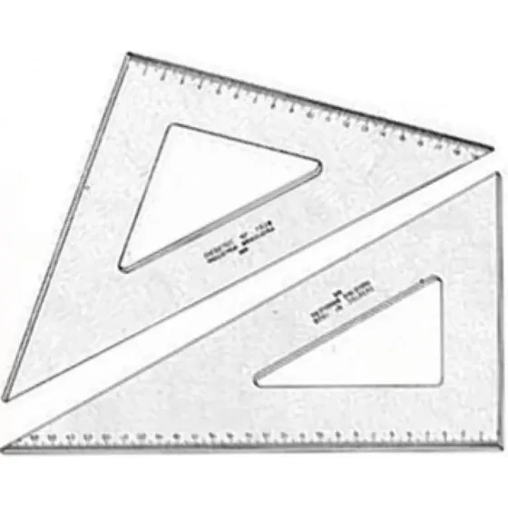 Kit Materiais P/desenho C/ Escalimetro E Jogo Esquadro