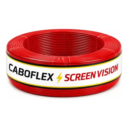 Fio 10mm Cabo Flexível Rolo Com 50 metros Elétrico 750v Cor Vermelho Marca Screen Vision