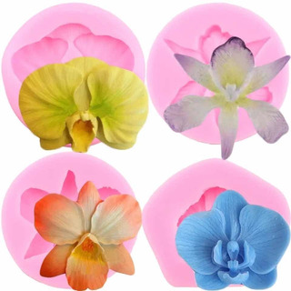 Molde De Silicón Pétalos Orquídeas, Flores, Primavera, 4 Pzs Molde De Silicón Pétalos Orquídeas, Flores, Primavera, 4 Pzs