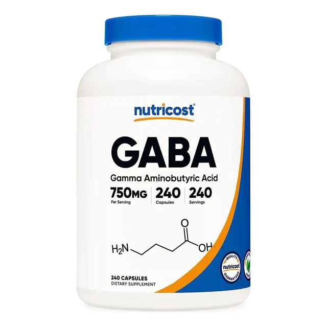 Nutricost Gaba Descanso Relajación 240 Cápsulas Sabor Sin Sabor