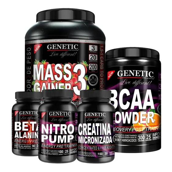 Anabol 5 Gainer Creatina Nitro Pump Bca Beta Alanina Genetic
