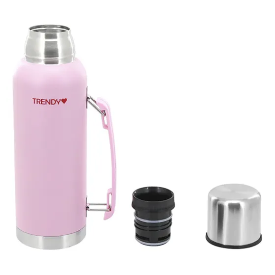 Termo Trendy Acero Inoxidable 1 Litro Frio Calor Resistente Rosa
