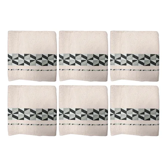 Pack De 6 Toallas De Baño Dohler Jacquard 50x80cm