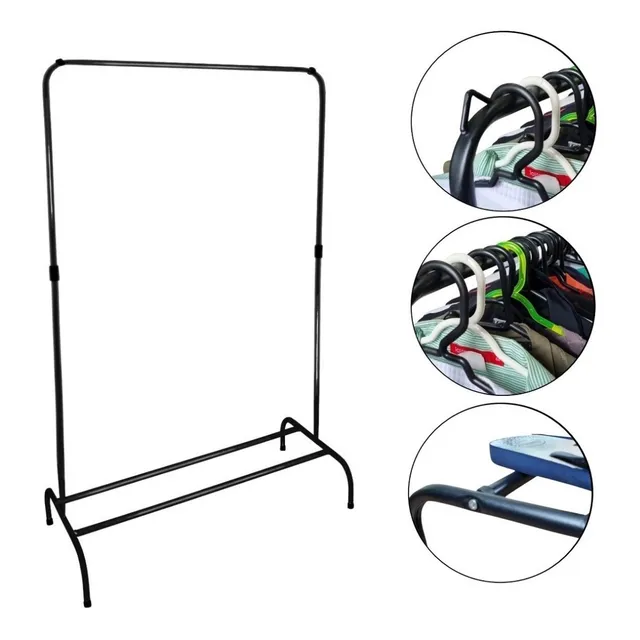 Cabideiro Arara Para Roupas 143cm Altura C/ Sapateira