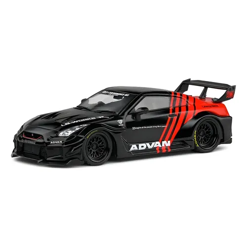 Miniatura Solido Nissan GT-R R35 Liberty Walk 1:43 Amarelo