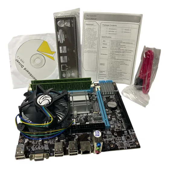 Kit Placa Mãe 775 G41+processador Core 2 Duo+cooler+4gb Ddr3