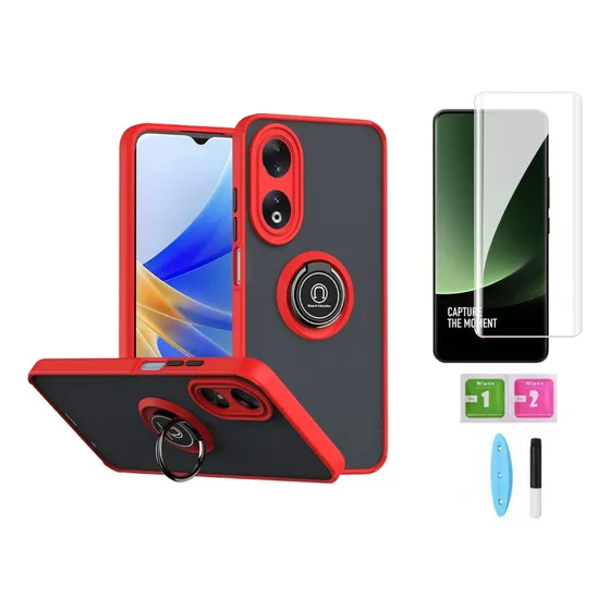 Case Funda Hardness Ring Para Honor 90 + Mica De Pantalla Uv
