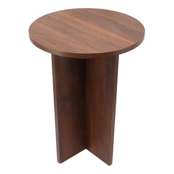 Mesa De Café Pequeña Redonda De Madera Maciza, Té Antiguo