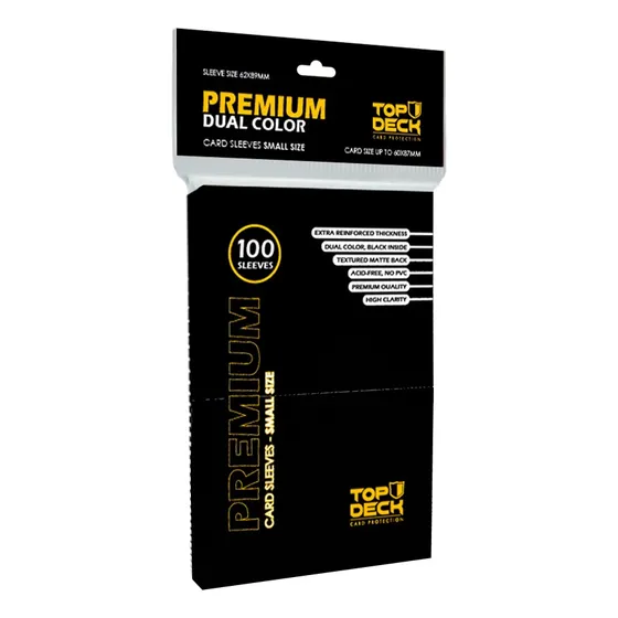 Protector Top Deck Negro Premium Tamaño Small