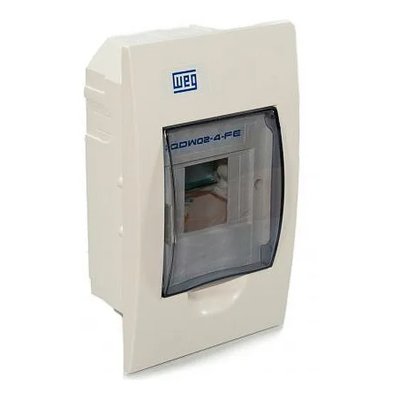Quadro De Distribuição Weg Para 4 Disjuntor Din De Embutir