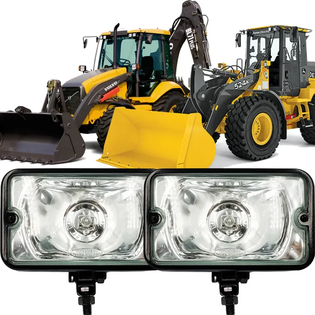 Farol Auxiliar Milha Para Trator Máquina John Deere Jcb Par