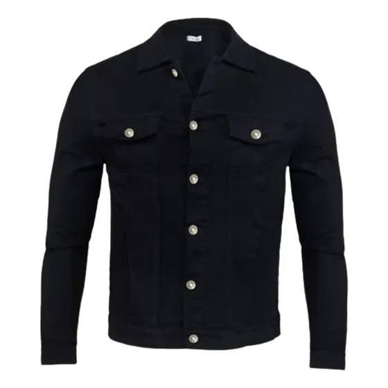 Campera De Jean Elastizada Negra Ciudad