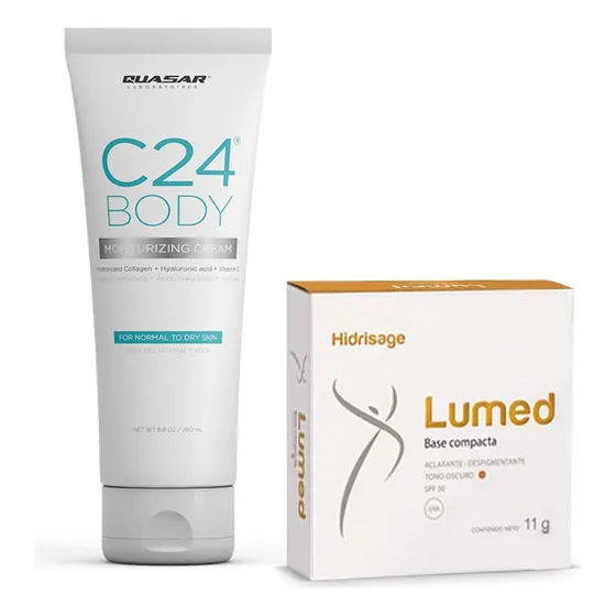 Hidrisage Lumed Base Compacta + C24 Body® Crema Corporal