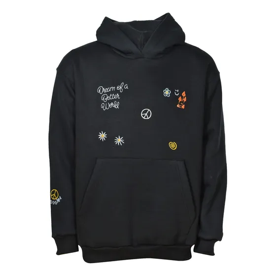 Buzo Oversize De Frisa Dogma Hoodie Bordado Unisex