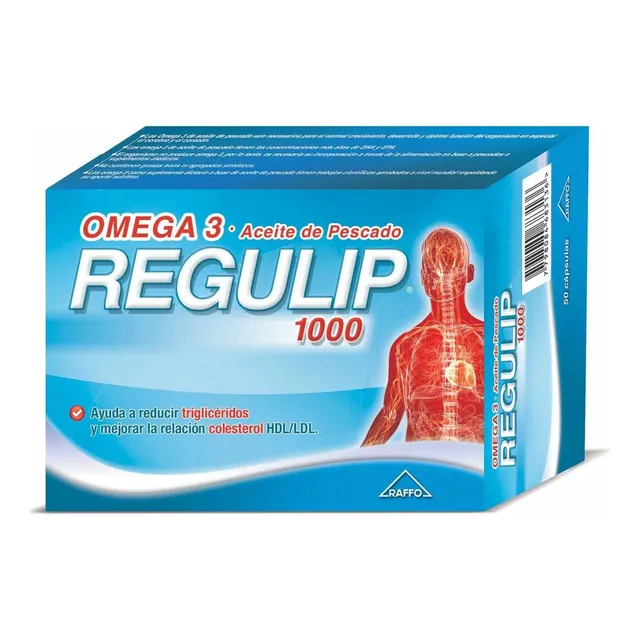 Regulip 1000 Suplemento Dietario Omega 3 Colesterol 50 Caps Sabor No