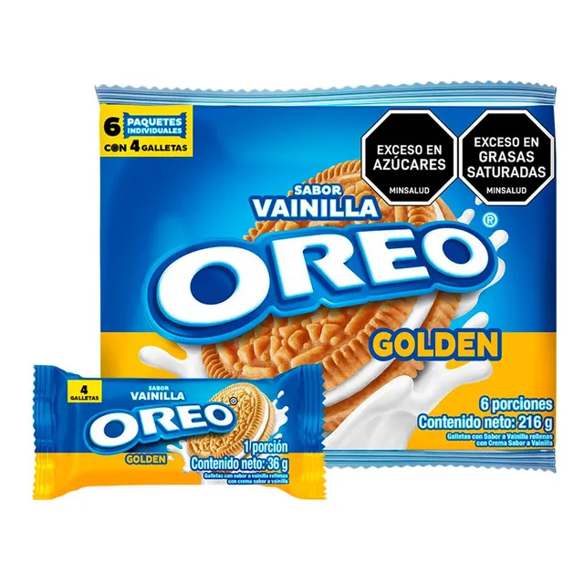 Galletas Oreo Golden - Vainilla - Bolsa × 6 Paquetes