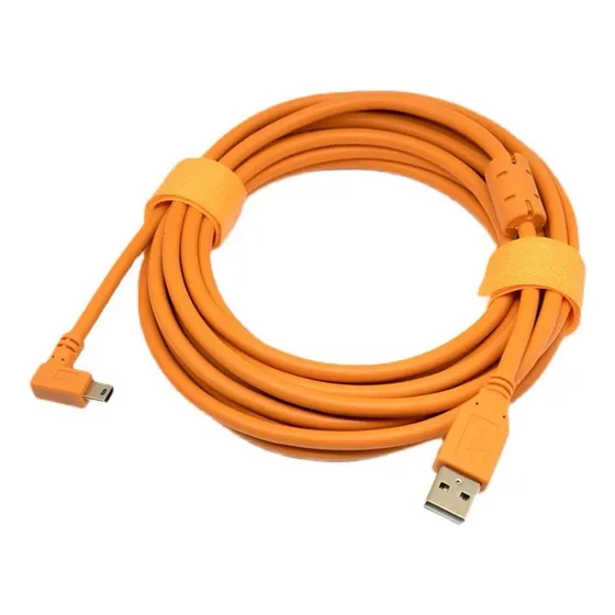 Cabo Tethering 5 Metros Mini Usb / Usb + Fixador Cabo