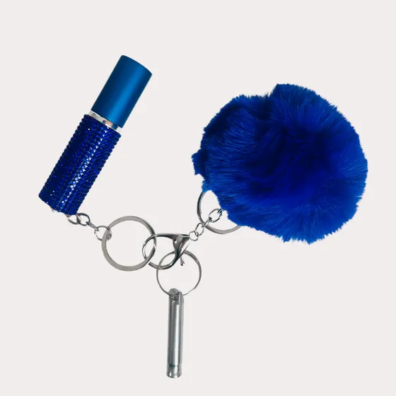 Kit Autodefesa Portátil Chaveiro Com Spray Apito Segurança