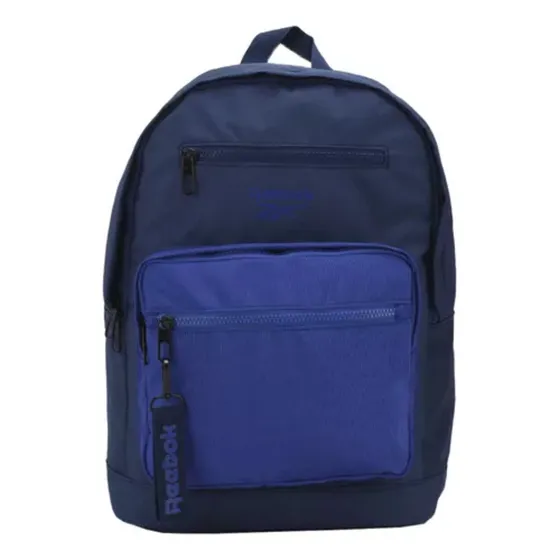 Mochila Reebok Con Llavero Escolar 18l Urbana Adultos Color Azul 60119 Diseño De La Tela Liso