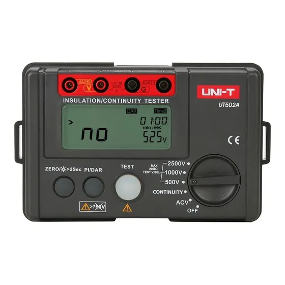 Megohmetro Medidor Aislación Uni-t Ut502a Electrocomponentes