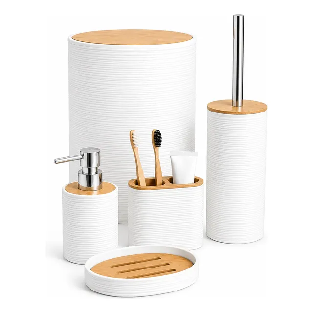 Conjunto Banheiro Kit 5 Peças Quadrado Elegante - Oferta Branco